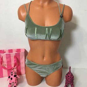 NEW PINK VS VELVET LOGO SWIMSUIT